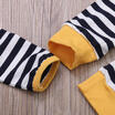 Infant Baby Girl Boy Clothes Cotton Striped Tops T-shirtPants 3pcs Outfits Set