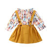 2PCS Toddler Kids Baby Girls Feather Clothes T-shirt TopsSkirt Dress Outfit Set