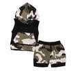 2pcs Newborn Infant Baby Boy Clothes Hooded Vest Top Short Pants Outfits Sets