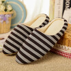 Stripes soft soles cotton indoor slippers