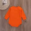 Cute Newborn Baby Girls Boys Smile Romper Orange Bodysuit Cotton Outfits Clothes