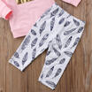 US Stock Toddler Kids Baby Girls Crown Tops T-shirt Pants Clothes Outfits 3Pcs