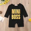 Newborn Infant Baby Boys Letter Print Romper Jumpsuit Bodysuit Clothes Outfits