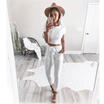 Women High Waist Elastic Harem Pants Casual Chffion OL Lady Solid Pencil Trouser