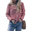 Fashion Women Ladies Long Sleeve Loose Blouse Summer V Neck Casual Shirt Tops