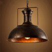 Baycheer HL421583 Antique Rust Single Light 16 Wide Bowl Shape LED Pendant Light