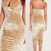 AU Sexy Women Bodycon Strappy V Neck Lace Flower Evening Party Ladies Midi Dress