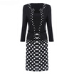 Hot Sale Ebay Women Spring Autumn 34 Sleeve Patchwork Slim Temperament Business Fake Two Piece Dresses