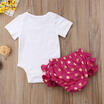 Newborn Baby Girls 1st Fathers Day Outfits RomperRuffle Shorts Pants 2PCS Set