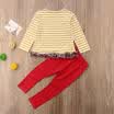 Toddler Kid Baby Girl Xmas Outfit Clothes Elk Top Leggings Pant 2PCS Set