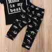 Newborn Kids Baby Boys Short Sleeve Tops Cartoon Dinosaur Pants Legging Outfits