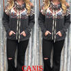 UK Womens Long Sleeve Floral Hoodie Tops Casual Hooded Sweatshirt Sweater Jumper