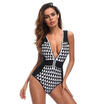 Summer One Piece Swimsuit Monokini Women Stripe Swimwear Push Up Padded Bikini