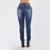 Womens Destroyed Ripped Distressed High Waist Stretchy Skinny Denim Pants Jeans