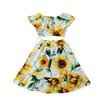 Kids Baby Girls Flowers Off Shoulder Crop Tops Skirt Outfit Clothes Summer 2-7T