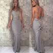 Sexy Women Summer Sleeveless Boho Long Maxi Evening Party Dress Beach Dresses PZ
