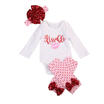 Newborn Infant Kids Baby Girl Outfits Clothes Long Sleeves TopsPants 4PCS Set