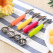 Fruit Melon Ice Cream Scoop Spoon Melon Baller Carving Knife Stainless Steel e
