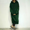 Women Long Sleeve Loose Casual Sweater Sweatshirt Sweats Hoodies Long Maxi Dress