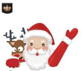 Santa Claus wiper creative car stickers no tie directly attached to wiper Santa Claus personality stickers