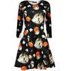 USA Women Ladies Long Sleeve Halloween Prints Swing Skater Halloween Dress Plus