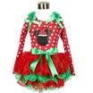 Kids Baby Girls Xmas Long Sleeve Polka Dot Lace Tutu Dress Skirt Outfits UK