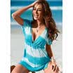 Women Sexy Deep V Neck Bathing Suit Bikini Cover Up Swimwear Summer Beach Dress