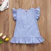 Fashion Toddler Kids Girl Retro Striped Summer Dress Party Sundress Clothes 1-6Y