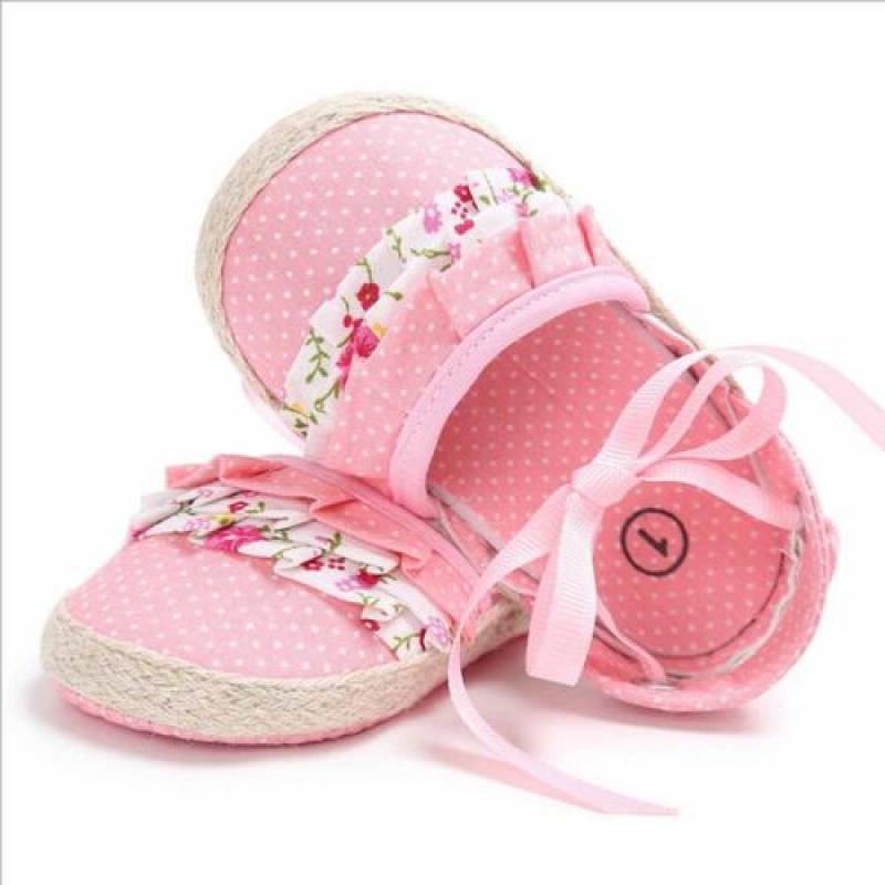 Summer Baby Girls Shoes Newborn Lace Flower Soft Sole Sandals First Walker Shoe