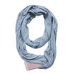 Fashion Unisex Warm Fashion Infinity Scarf with Zipper Pocket for All Season