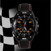 Mens Fashion Black Stainless Steel Luxury Sports Analog Quartz Wrist Watches