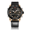 NAVIFORCE Man Fashion Casual Sports Military Wristwatch Dual Time Analog-Digital Display Watch 3ATM Water Resistant Good Quality G