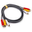 Jinghua JH 0411 audio&video cable video line 3RCA 3RCA triple connection straight head set-top box cable audio video TV line gray 3 meters