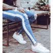 Trendy Mens Skinny Jeans Biker Destroyed Frayed Slim Fit Denim Ripped Pants CA