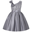 Girls Gorgeous Navy A-line Sequins Pleated Dresses Red One-shoulder Champagne Party Dress Clothing