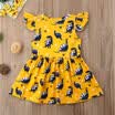 Sleeveless Kid Baby Girls Dinosaur Floral Party Pageant Dress Sundress Clothes