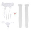 Sexy Women Lingerie Lace Babydoll Belt StockingsG-string Underwear Nightwear