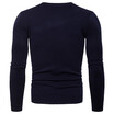 AOWOFS European code mens round neck sweater Amazon foreign trade solid color long-sleeved mens knit bottoming shirt YM005