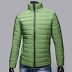 Mens Fashion Pure Color Stand Collar Long Sleeve Breathable Casual Zipper Cotton-Padded Jacket