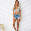 Fashion Women Sexy Casual off Shoulder Tank Top Vest Blouse Crop Tops Shirt