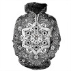 QYDM-349 Mens Hoodie 3D Printed Women Pullover Sweater