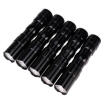 USA 5Pcs 1W Police Waterproof Ultra Bright LED Mini Flashlight Torch Lamp Black