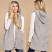 Womens Vest Winter Warm Jacket Hoodie Casual Outwear Faux Fur Zip Up Sherpa Coat