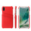 New iPhoneX Mobile Phone Case Leather Card Back Shell Huawei Mobile Phone Protective Case Red