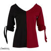 Fashion Womens Ladies Long Sleeve Loose Blouse Casual Shirt Summer Tops T-Shirt