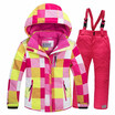 degrees 2018 Children Ski Suit Set Thick Waterproof Teenage Girl Boy Cold-proof Outdoor Clothes Windproof Winter Suits Kids