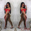 US New Fashion Women Ladies Leopard Print Skinny Bodycon Trousers Casual Pants