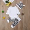 Newborn Baby Girl Boy Zebra Clothes Bodysuit Romper Playsuit Pants Cotton Outfit