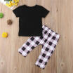 Toddler Kids Baby Boy Summer Letter TopsLong Pants 2PCs Outfits Clothes