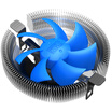 Overclocking three PCCOOLER Bluebird 4 smart version of the CPU heat sink multi-platform intelligent temperature control 9CM blue light mute fan blow with silicone